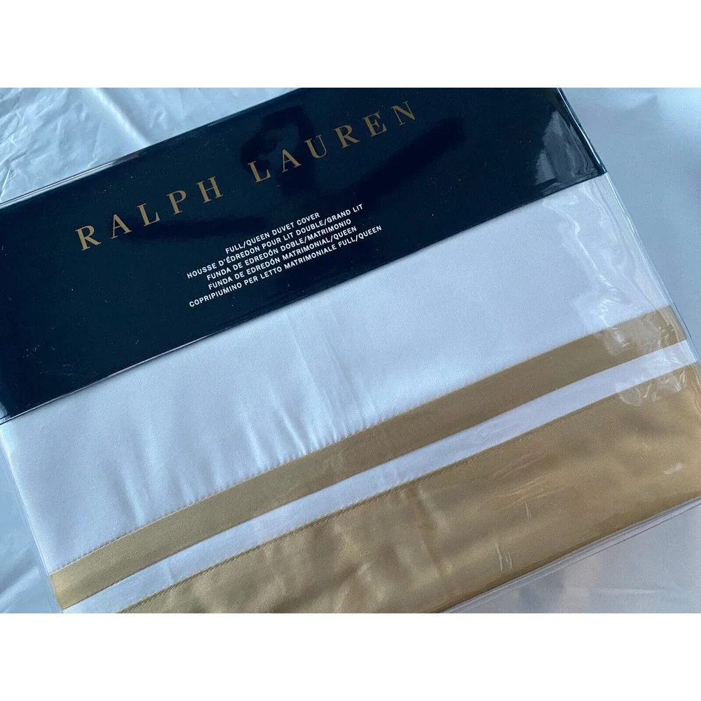 Ralph‎ Lauren Bowery Duvet Cover Full / Queen Polished Bronze $400